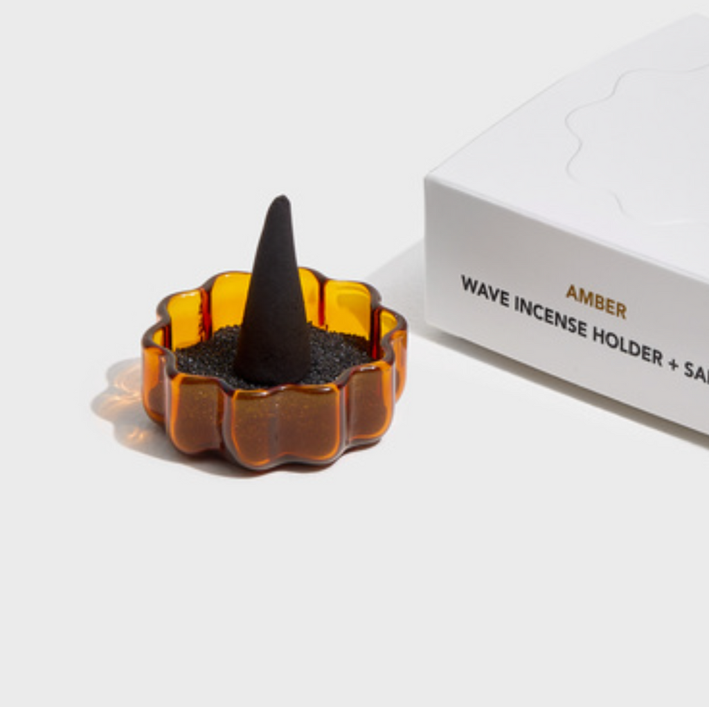 Wave Incense Holder - Amber
