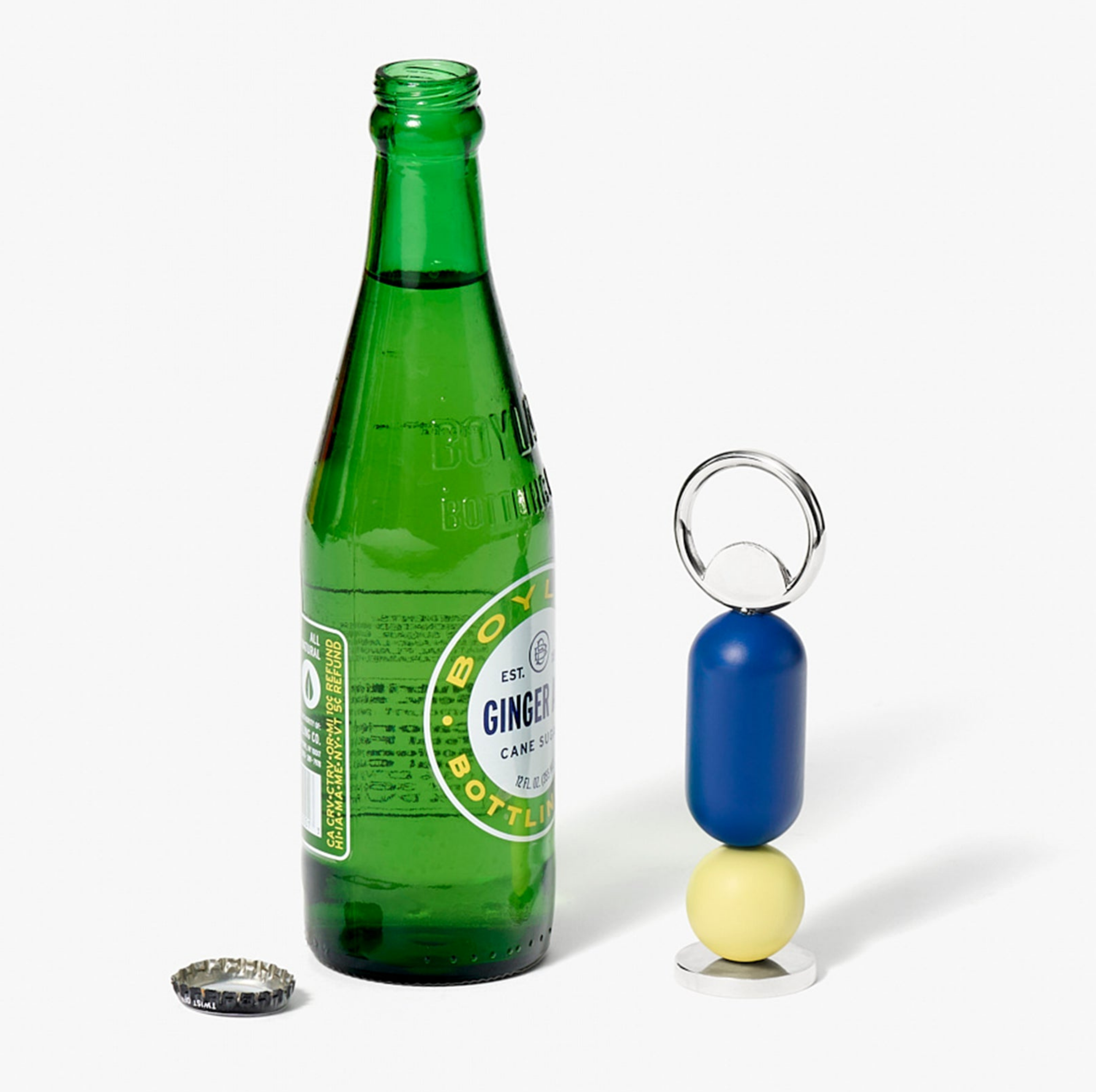 Areaware – Abaco Bottle Opener: Blue / Yellow