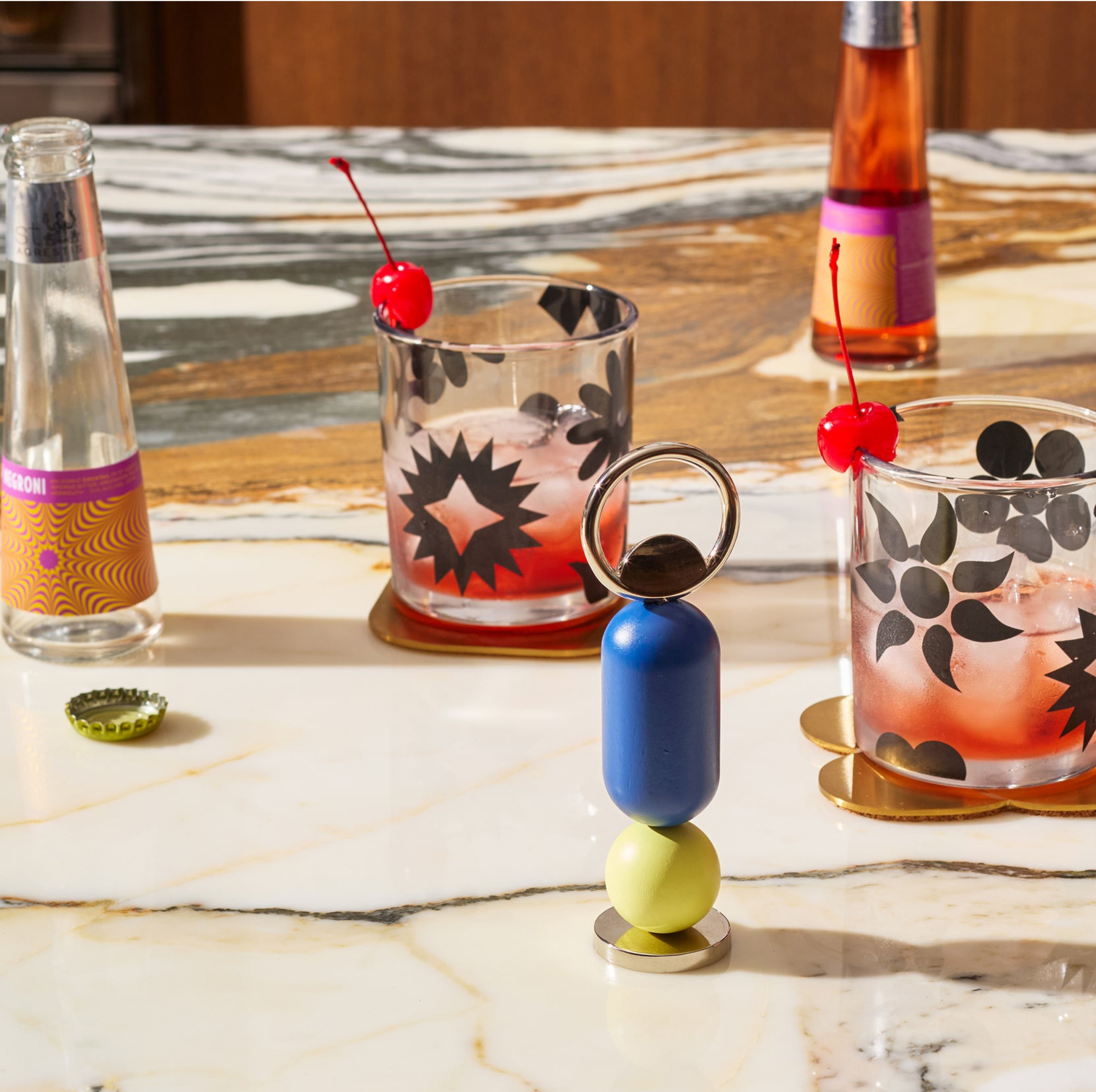 Areaware – Abaco Bottle Opener: Blue / Yellow