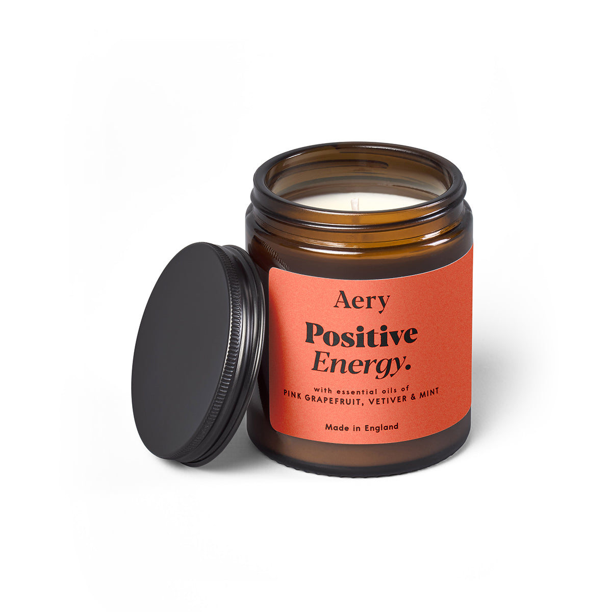 Aery Living Aromatherapy Candle - Positive Energy 140g (Amber Jar)