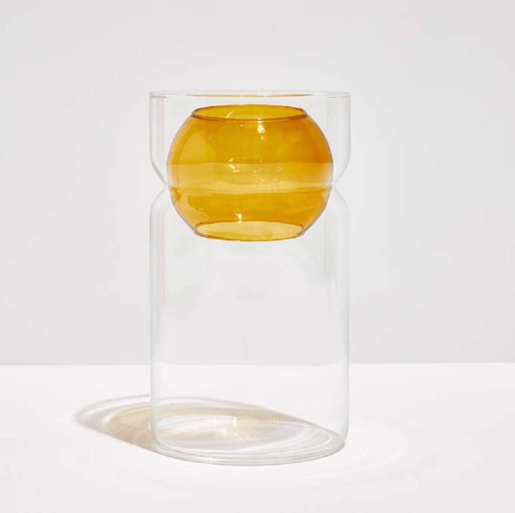 Balance Vase - Clear + Amber - Gifted