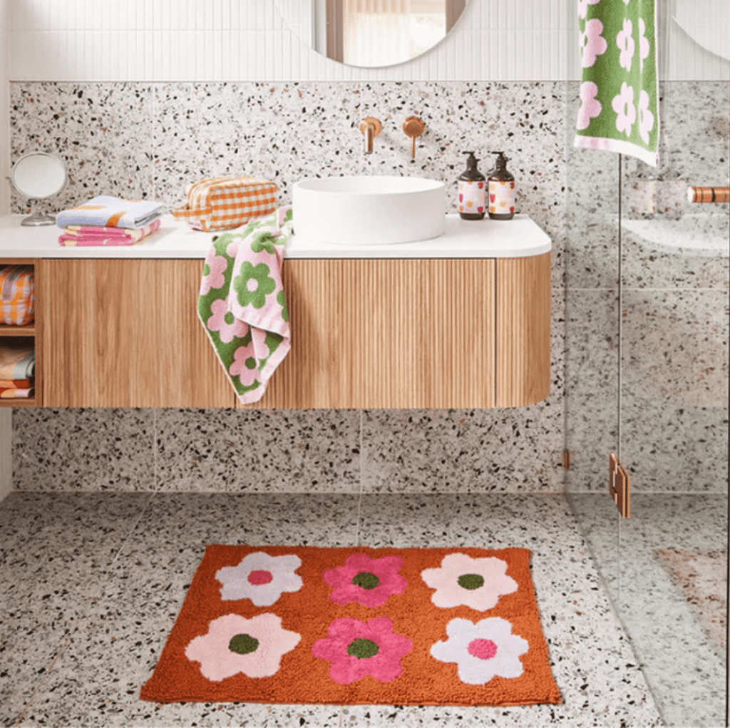 Flowerbed Bath Mat - Mosey Me - Gifted