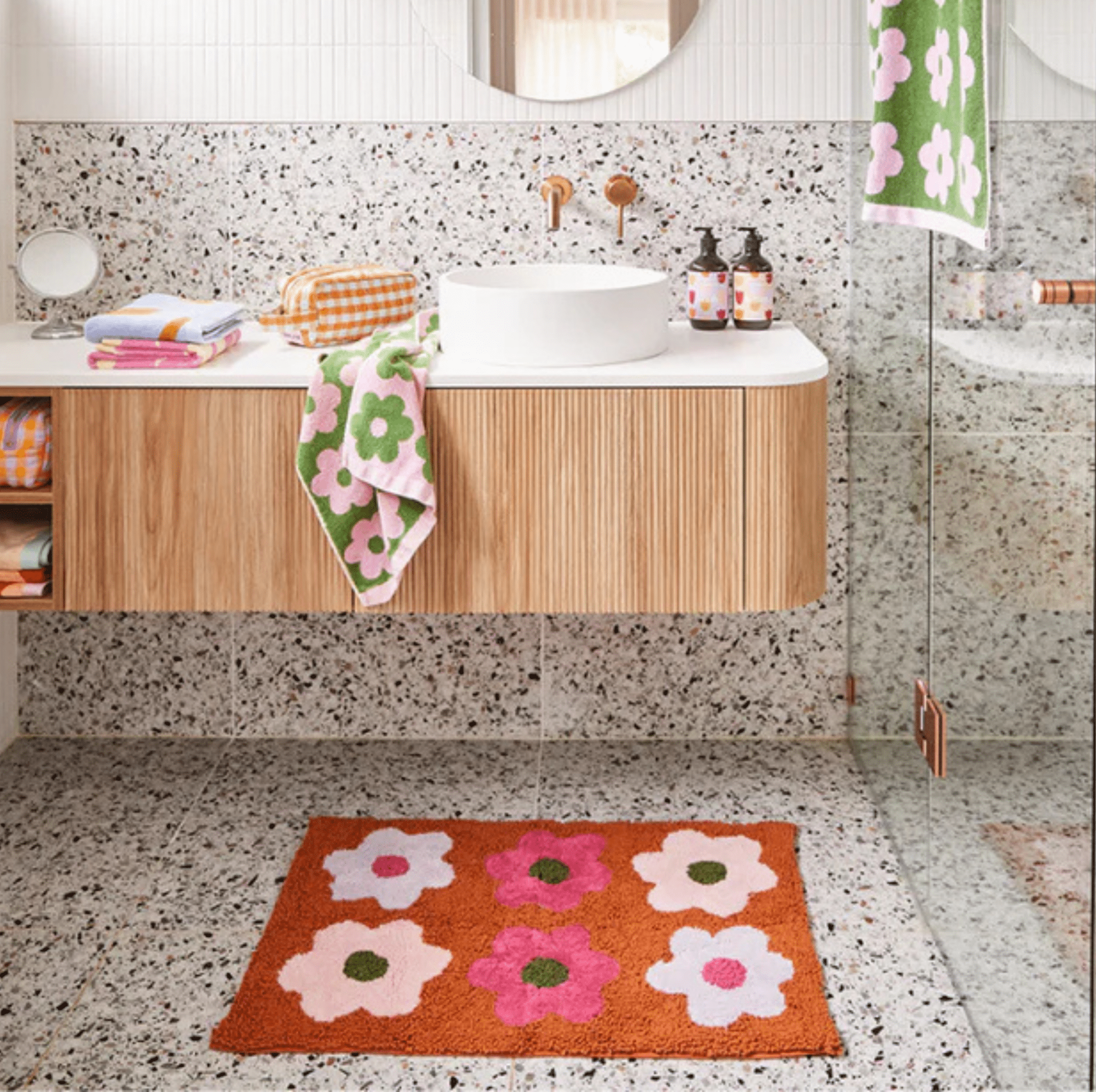 Flowerbed Bath Mat - Mosey Me - Gifted