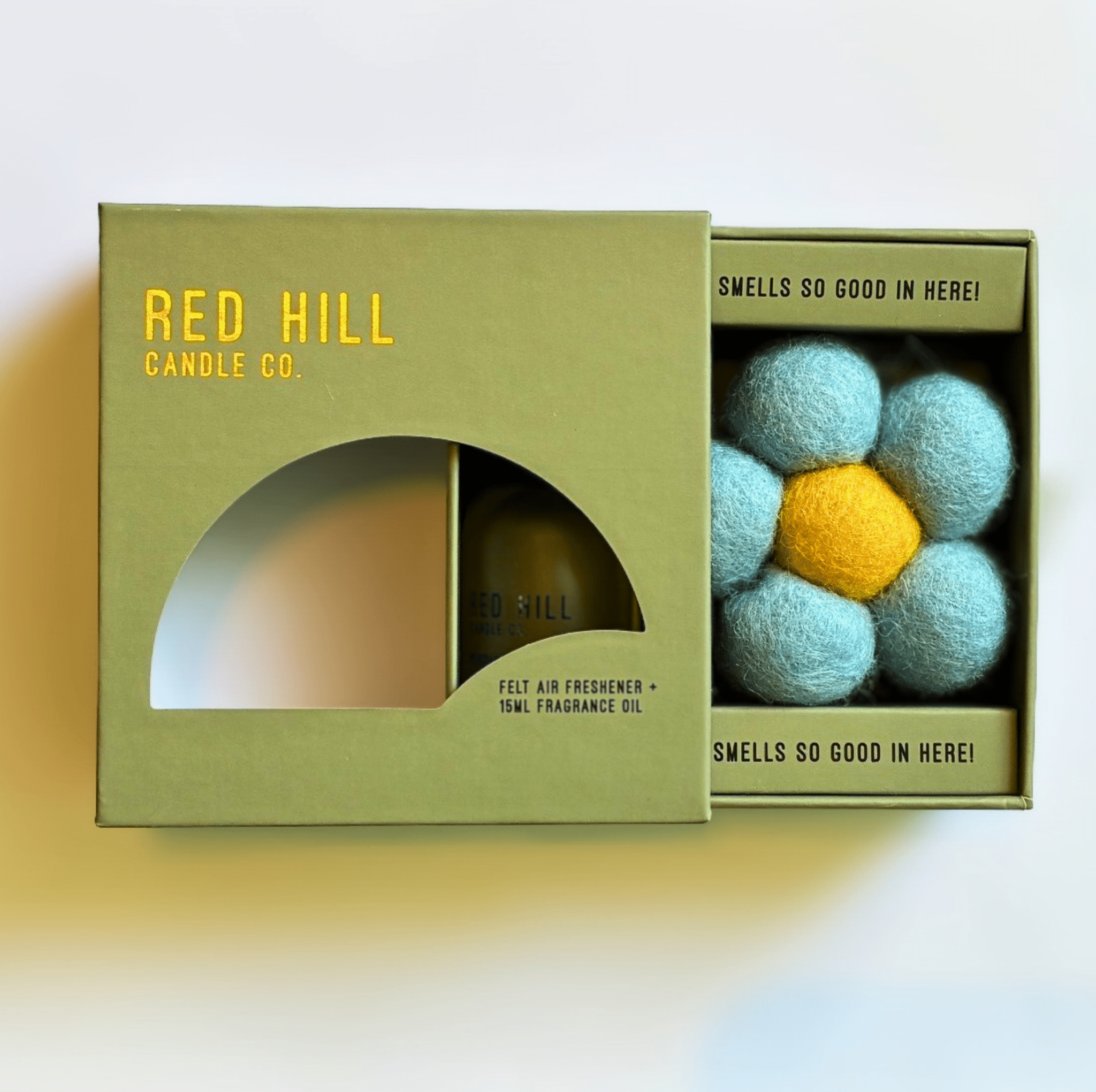 Persian Lime & Lemongrass Felt Flower Air Freshener (Blue) - Gifted