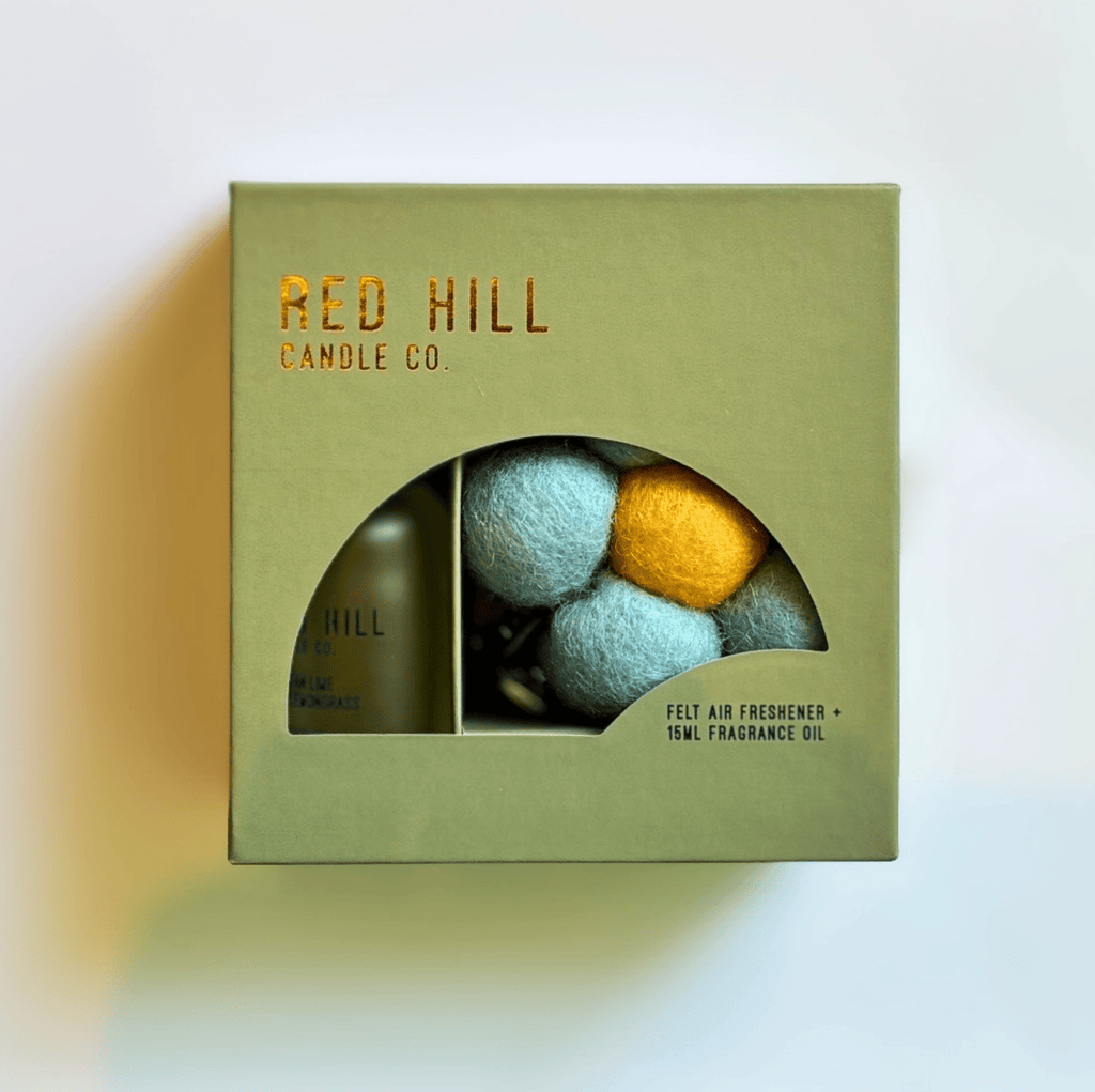 Persian Lime & Lemongrass Felt Flower Air Freshener (Blue) - Gifted