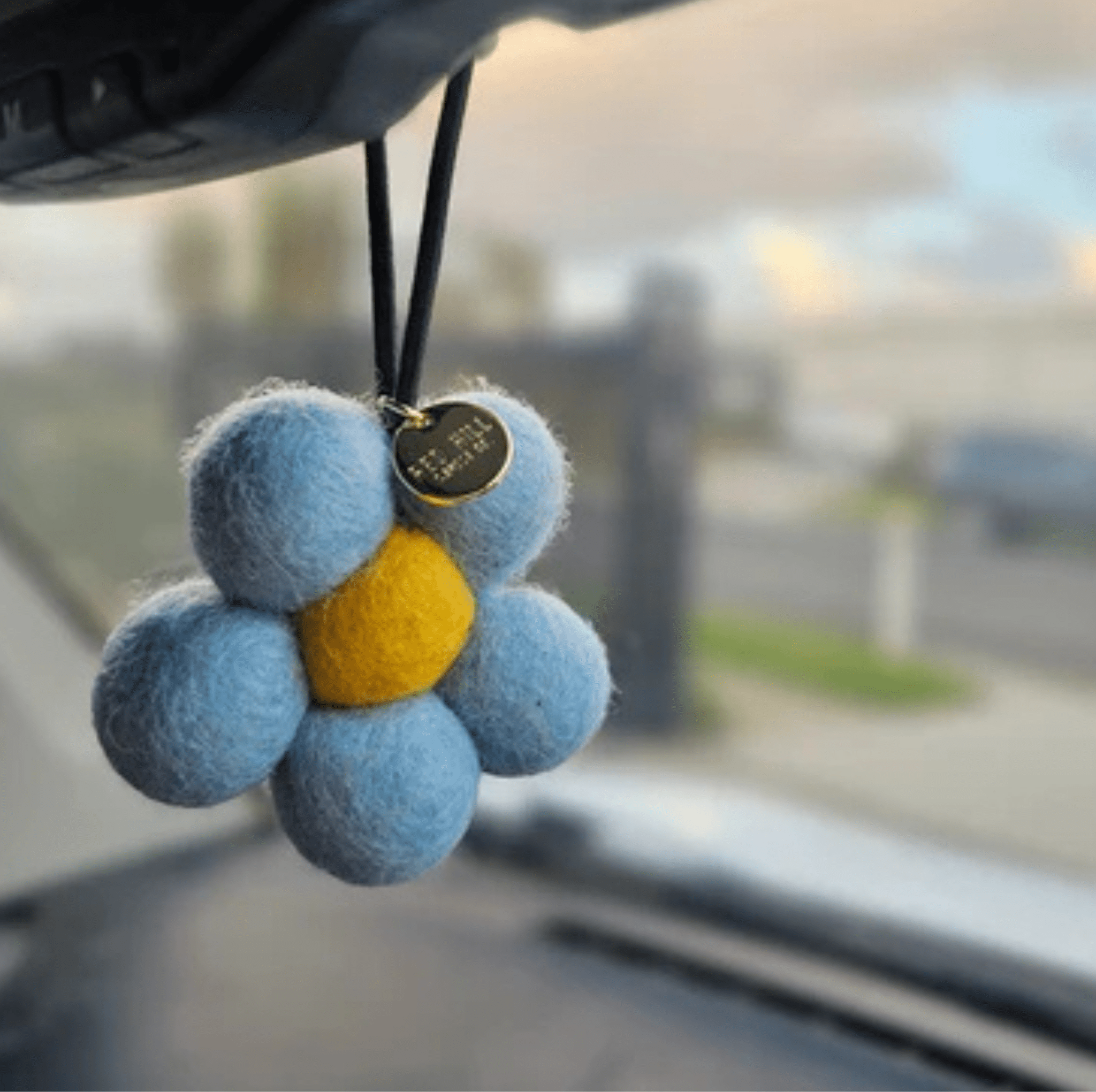 Persian Lime & Lemongrass Felt Flower Air Freshener (Blue) - Gifted