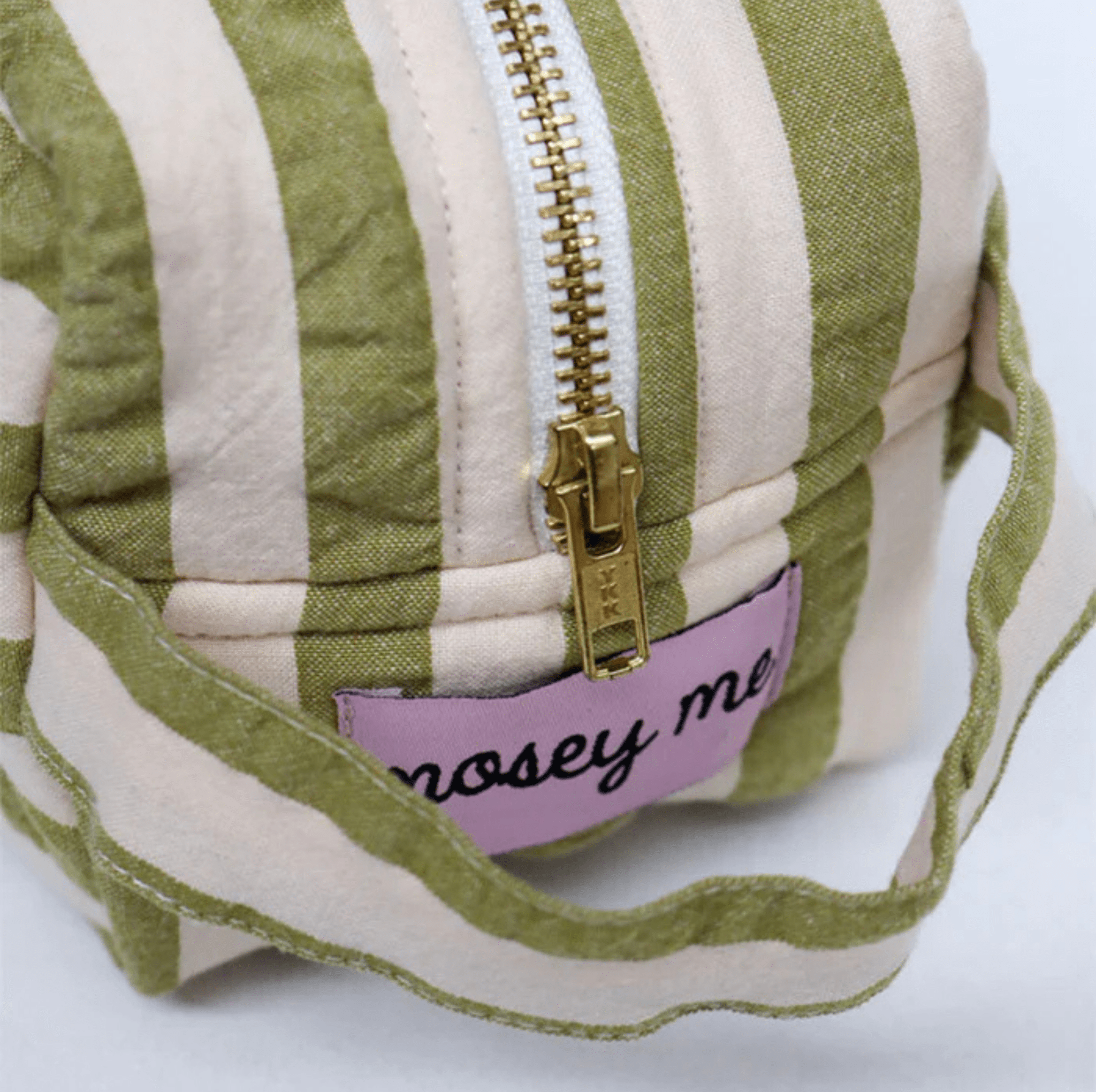 Pistachio Seersucker Dopp Kit - Mosey Me - Gifted