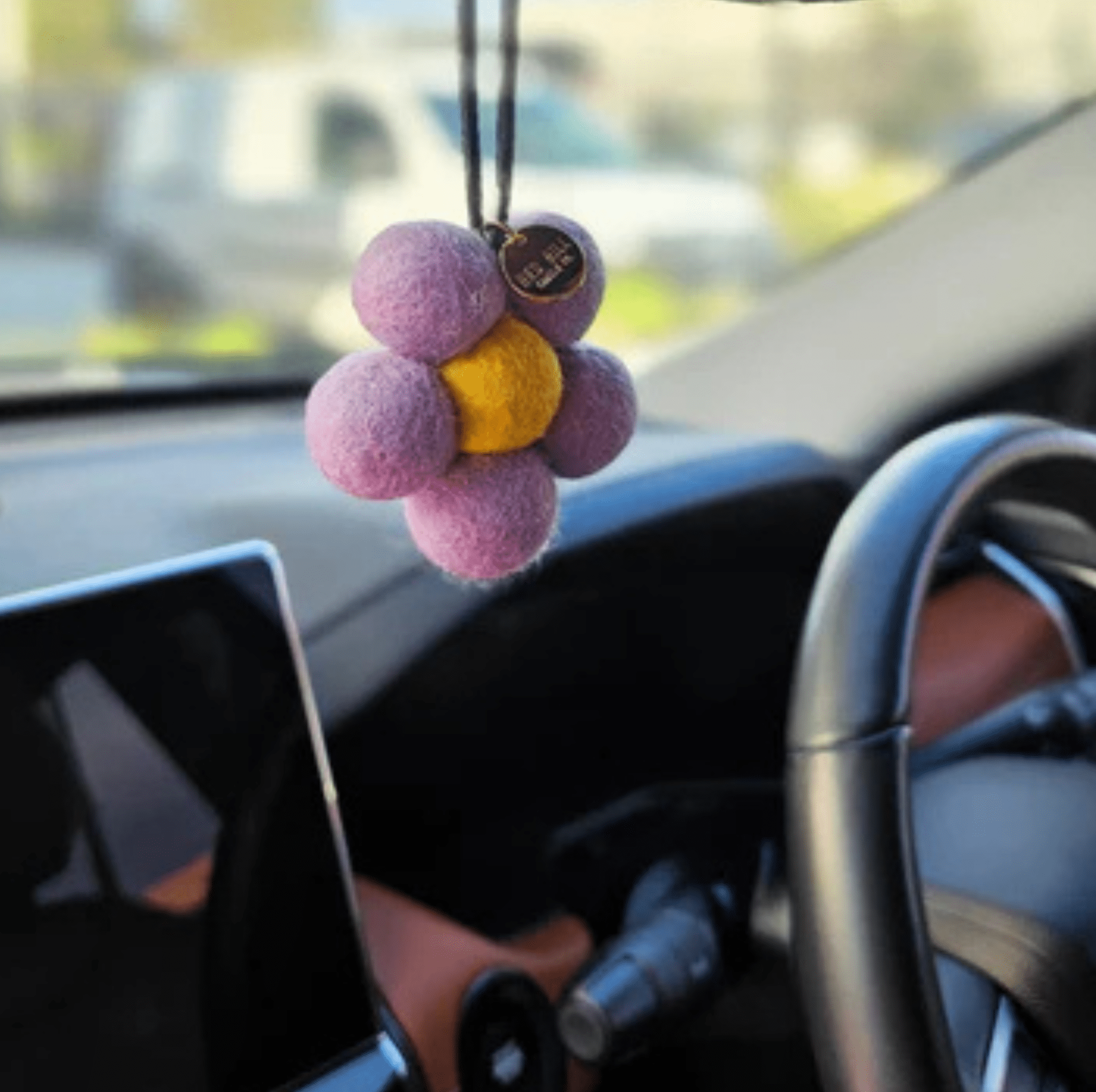 Thai Lime & Mango Felt Flower Air Freshener (Lilac) - Gifted